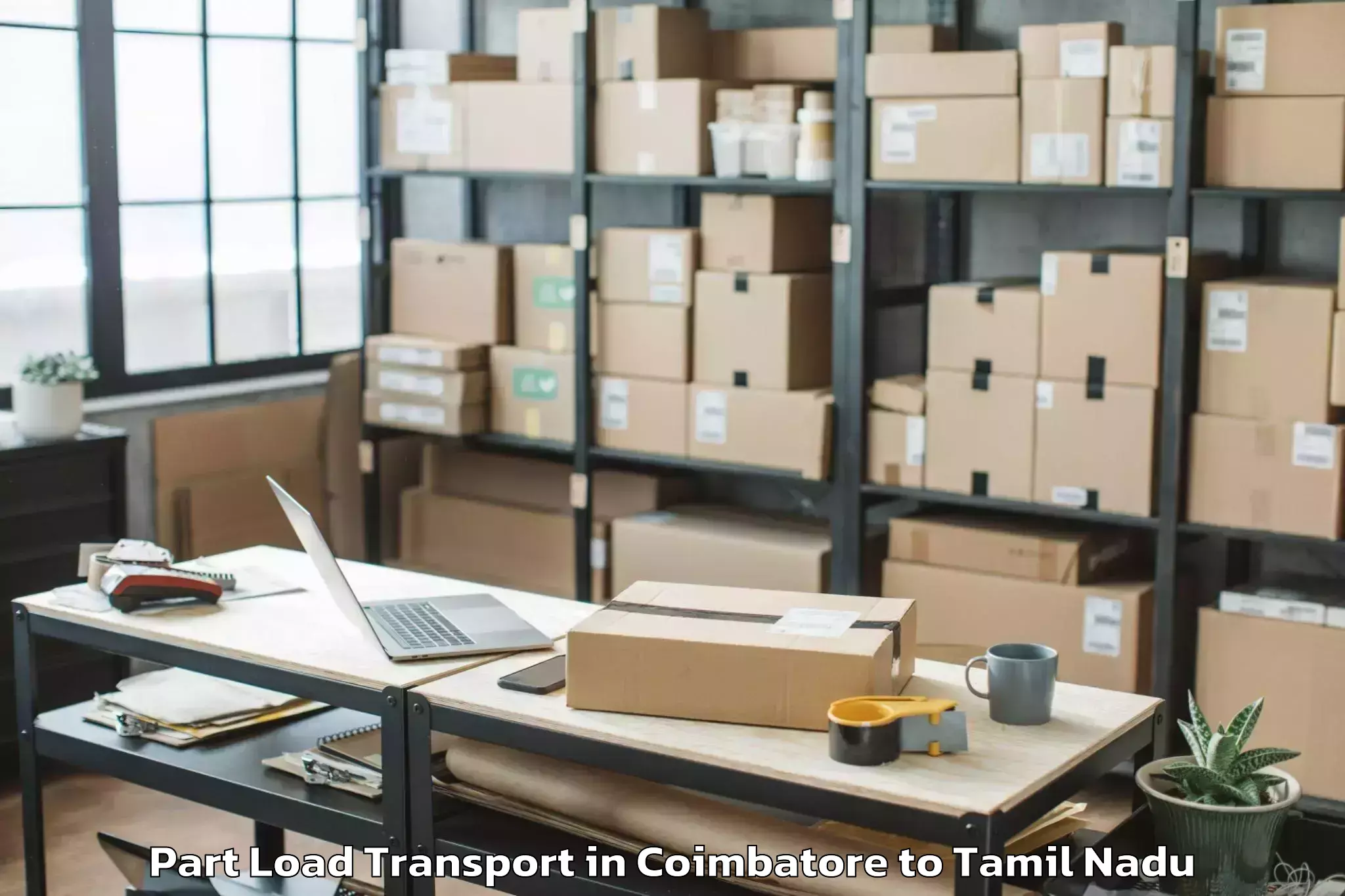 Top Coimbatore to Thiruvaiyaru Part Load Transport Available